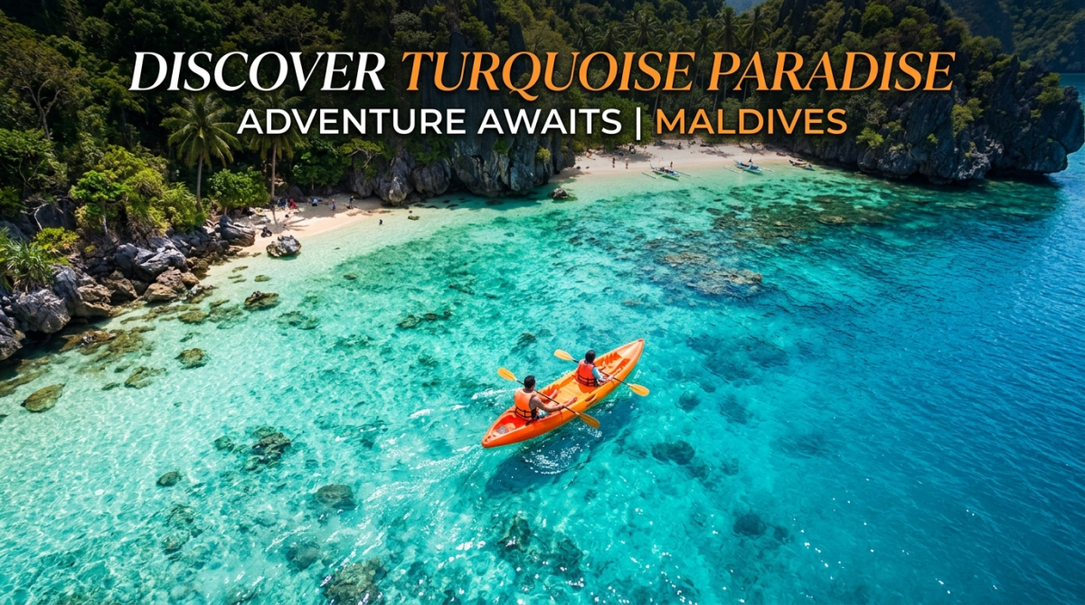 Crystal Clear Ocean Water with Kayak